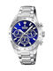 Festina Boyfriend Women's Watch Chronograph with Silver Metal Bracelet