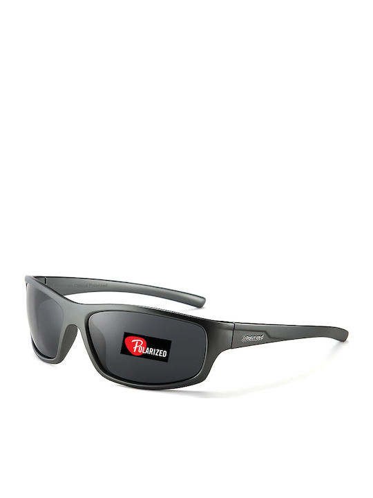Polareye PL66 Sunglasses Gray with Acetate Frame & Black Lens