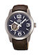 Orient Automatic Watch with Leather Strap Brown