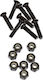 Emillion Mounting Hardware 1" Black Schrauben und Muttern Skateboard