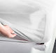 La Luna Sheet for Single Bed with Elastic 100x200+30cm. Jersey White