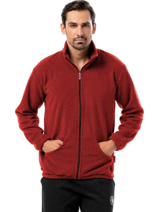 Bodymove Men's Fleece Cardigan Red