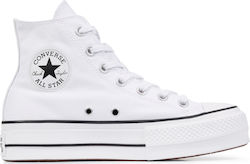 Converse Chuck Taylor All Star Lift High Top Flatforms Boots White