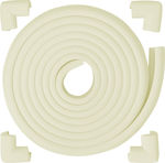 Meetbaby Suprafețe Protecție cu închizător Hoop & Loop din Plastic în Culoare Ecru 450εκ. 5buc