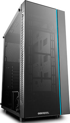 Deepcool Matrexx 55 Gaming Midi Tower Κουτί Υπολογιστή με Πλαϊνό Παράθυρο και RGB Φωτισμό Μαύρο