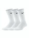 Nike Αθλητικές Παιδικές Κάλτσες Μακριές Dri-Fit Performance Cushioned Crew Λευκές 3 Ζευγάρια