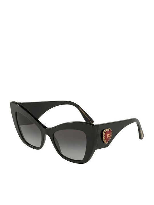 Dolce & Gabbana Sonnenbrillen mit Schwarz Rahmen und Schwarz Verlaufsfarbe Linse DG4349 501/8G