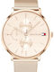 Tommy Hilfiger Jenna Women's Watch Chronograph with Pink Gold Metal Bracelet