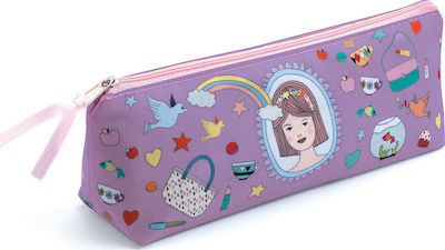 Djeco Nathalie Pencil Case with 1 Compartment Lilac