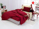 SB Home Simi Σετ Σεντόνια Υπέρδιπλα 240x270εκ. Μπορντό (4τμχ)