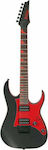 Ibanez GRG131DX Ηλεκτρική Κιθάρα 6 Χορδών με Ταστιέρα Purple Heart και Σχήμα ST Style Black Flat