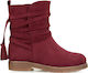 Kelly 163 Suede Kinderstiefeletten mit Reißverschluss Rot