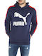 Puma Men's Sweatshirt with Hood and Pockets Navy Blue