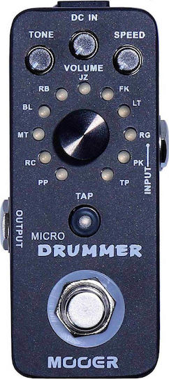 Mooer Micro Drummer - Digital Drum Machine Pedală Footswitch Chitară electrică