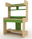 Sigma Kinder Schreibtisch mit Bibliothek aus Melamin Beiges/Grünes 109x60x160cm