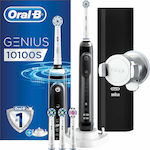 Oral-B Genius 10100S Elektrische Zahnbürste mit Timer, Drucksensor und Reisetasche