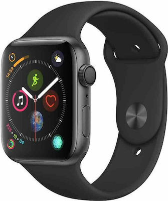 Apple Watch Series 4 Aluminium 44mm Αδιάβροχο με Παλμογράφο (Space Grey)