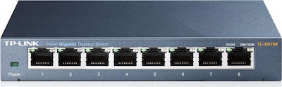 TP-LINK TL-SG108 v4 Unmanaged L2 Switch με 8 Θύρες Gigabit (1Gbps) Ethernet