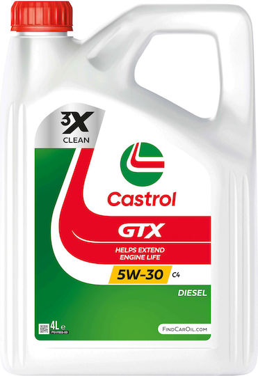 Castrol GTX Synthetisch,Polyester/Cotton/Leather Autopflegeöl 5W-30 4Es