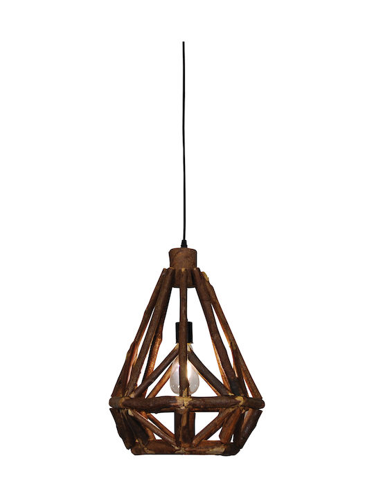 Home Lighting Fusta Pendant Light Suspension Grid for Socket E27 Brown