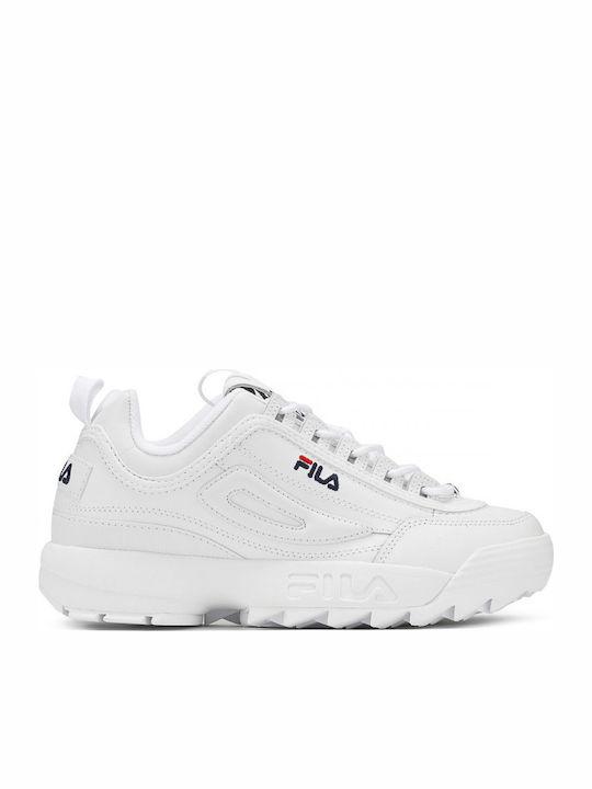 Fila Disruptor II Premium Γυναικεία Chunky Sneakers Λευκά