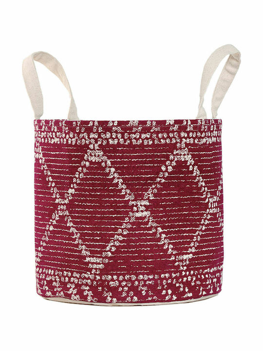 Nef-Nef Homeware Decore Coș decorativ Tesatura cu mânere Bordo 32x32x32buc