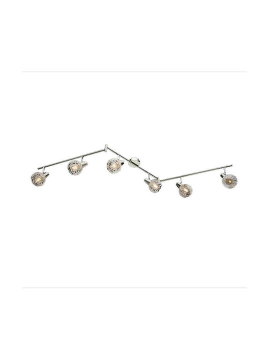 Elmark Julie Spot with 6 Lights and with Socket E14 in Silver Color