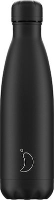 Chilly's Monochrome Bottle Thermos Stainless Steel BPA Free Black 500ml 200327