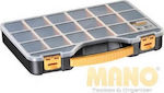 Mano Pro Werkzeugkoffer-Organisator 18 Positionen mit einstellbaren Fächern Schwarz 42.6x30.5x5.6cm