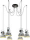 Eglo Barnstaple Pendant Chandelier Bell for 6 Bulbs E27 Gray