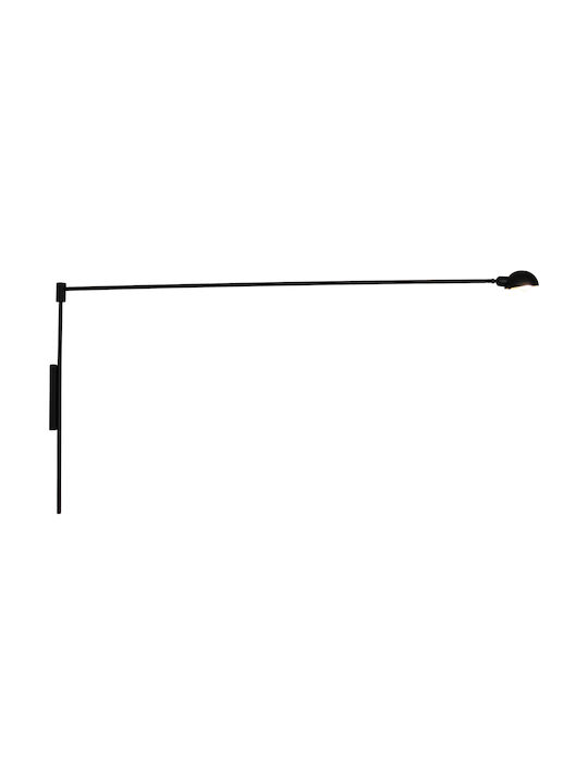 Home Lighting Tanner Modern Wall Lamp with Socket E14 Black Width 150cm