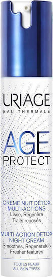 Uriage Age Protect Multi-Action Detox Ενυδατική & Αντιγηραντική Κρέμα Προσώπου Νυκτός με Ρετινόλη & Υαλουρονικό Οξύ 40ml