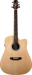 Ashton Semi-Acoustic Guitar D20CEQ Cutaway Natural Matte Cutaway Natural