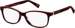 Marc Jacobs Plastic Eyeglass Frame Burgundy 339 LHF