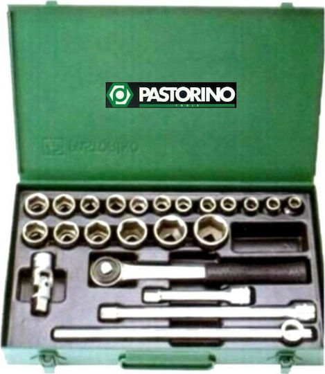 Pastorino Ratschen- & Steckschlüssel-Sets 1\2" 22Stück