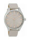 Oozoo Timepieces Watch with Gray Leather Strap