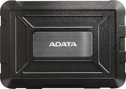 Adata ED600 Case for Hard Drive 2.5" SATA III with Connection USB 3.1 AED600U31-CBK