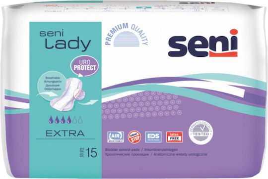 Seni Lady Extra Women's Incontinence Pad Normal Flow 4 Drops 15pcs