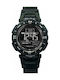 Jaga Four-G 344G-1 Digital Watch Chronograph Battery with Black Rubber Strap