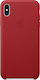 Apple Leather Case Red (iPhone XS Max)