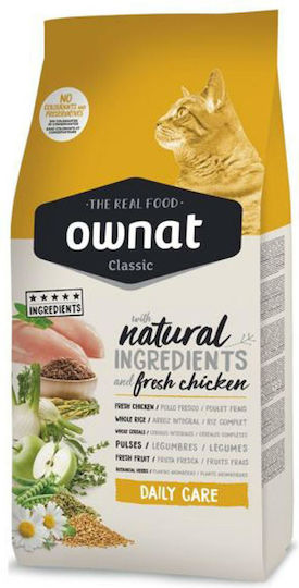 Ownat Classic Daily Care Trockenfutter für erwachsene Katzen mit Huhn 1.5kg