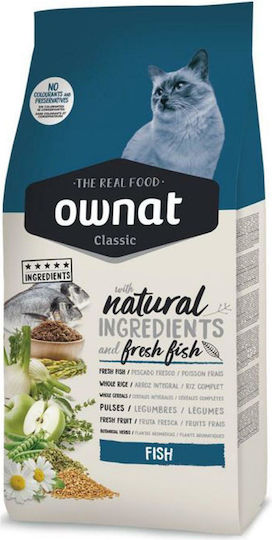 Ownat Classic Fish Ξηρά Τροφή για Ενήλικες Στειρωμένες Γάτες με Ψάρια 1.5kg