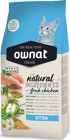Ownat Classic Kitten Dry Food for Young Cats with Chicken 1.5kg