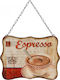Iliadis Decorative Sign Espresso Handmade Metal 27x20cm