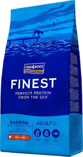 Fish4Dogs Finest Cornish Sardine Small Bite 6kg Dry Food for Adult Dogs with Fish