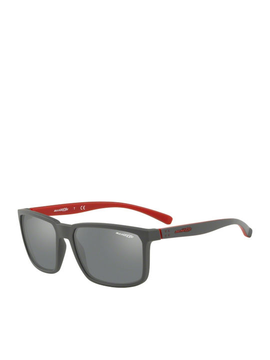 Arnette Stripe Мъжки Слънчеви Очила със Сив Пластмасов Рамка и Сиви Огледални Стъкла