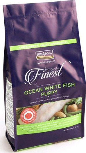 Fish4Dogs Finest Ocean White Puppy Large Bite 1.5kg Dry Food for Puppies with Fish