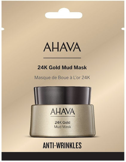 Ahava 24K Gold Mineral Mud Μάσκα Ομορφιάς Προσώπου για Ενυδάτωση Με Νιασιναμίδη 6ml