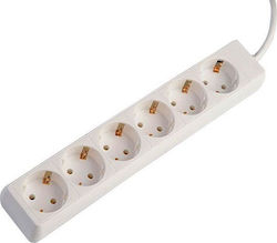 Eurolamp 6-Outlet Power Strip 3m White