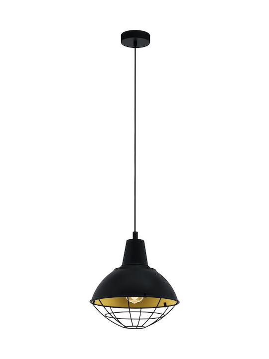 Eglo Cannington Pendant Light Single-Light Grid for Socket E27 Black